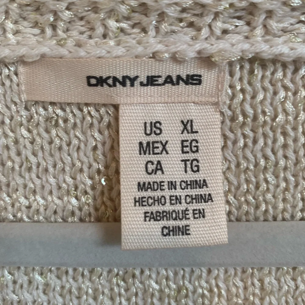 DKNYJeans sweater. Size XL, champagne color. EUC - Picture 4 of 5
